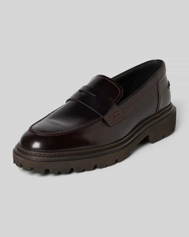 Gant Lederloafer mit Schaftbrücke Modell 'Ivyhill Bordeaux