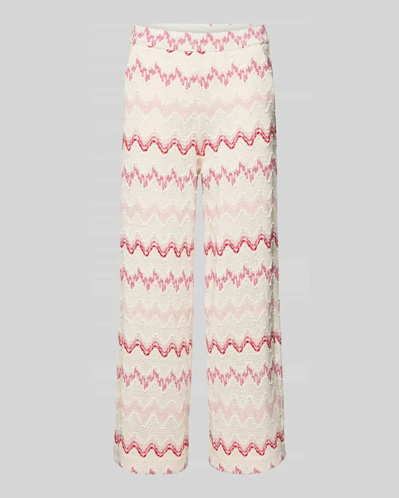 MAC Jeans Regular Fit Hose mit elastischem Bund Modell 'PALAZZO Pink