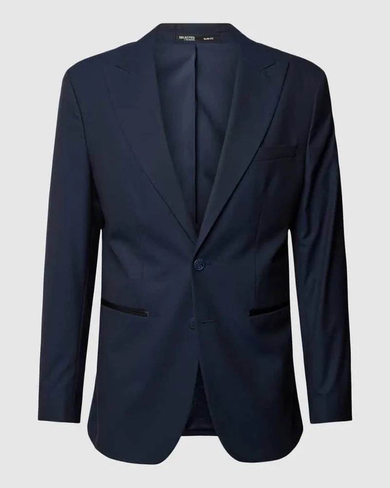 Selected Homme Slim Fit Sakko mit Knopfverschluss Modell 'RYDE Marine