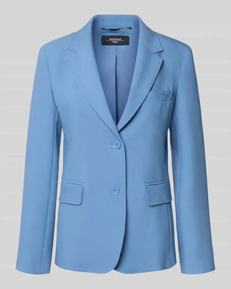 Max Mara Slim Fit Blazer mit Viskose-Anteil Hellblau