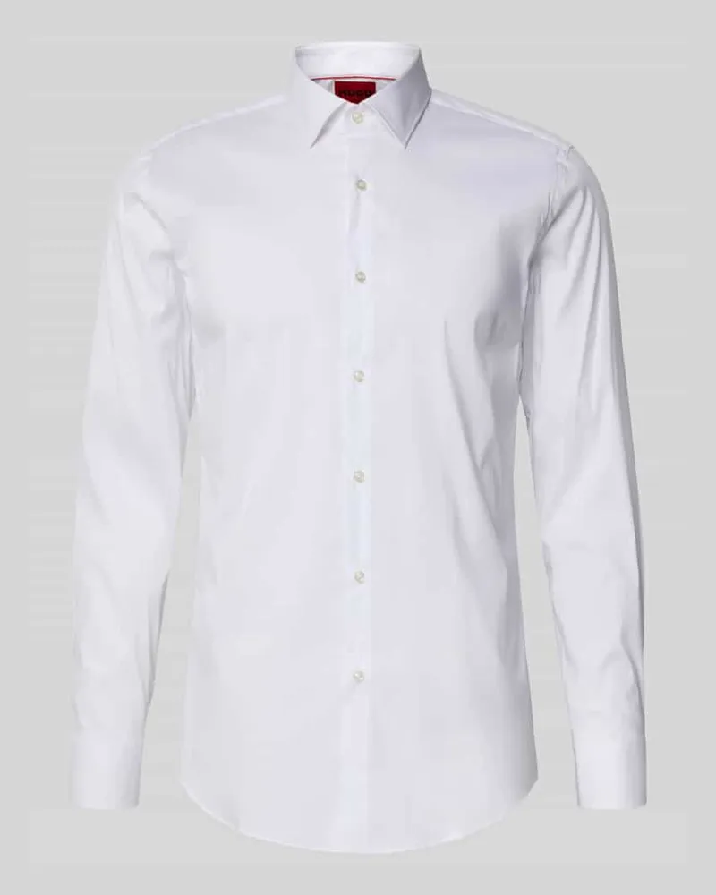 HUGO BOSS Business-Hemd mit Kentkragen Modell 'KENNO Weiss