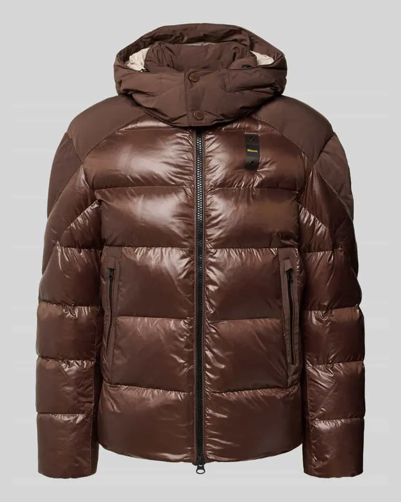 Blauer Steppjacke mit Zweiwege-Reißverschluss Modell 'KIERNAN Dunkelbraun