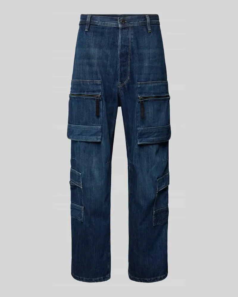 G-STAR RAW Relaxed Fit Cargohose in Denim-Optik Dunkelblau