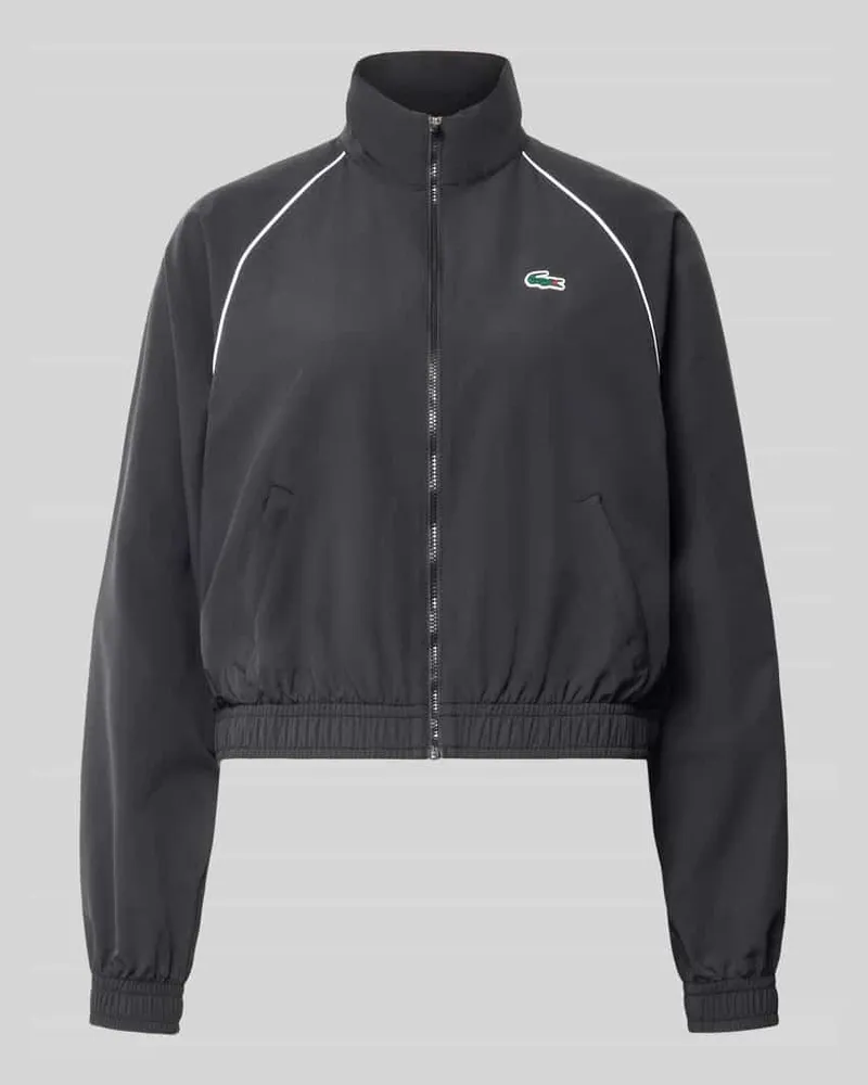 Lacoste Relaxed Fit Trainingsjacke mit Logo-Patch Black