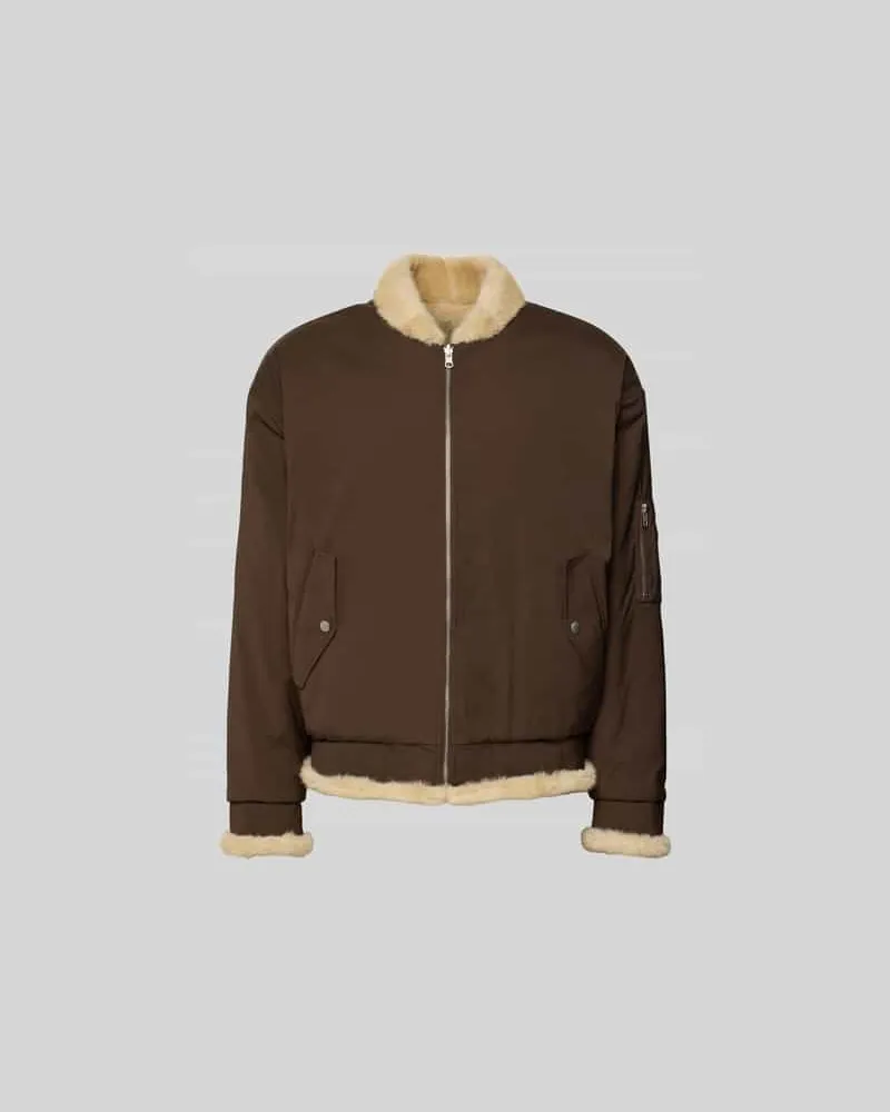 Maison Margiela Jacke mit Reißverschluss Mittelbraun