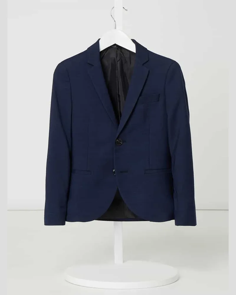 Jack & Jones 2-Knopf-Sakko mit Woll-Anteil Modell 'Solaris Marine