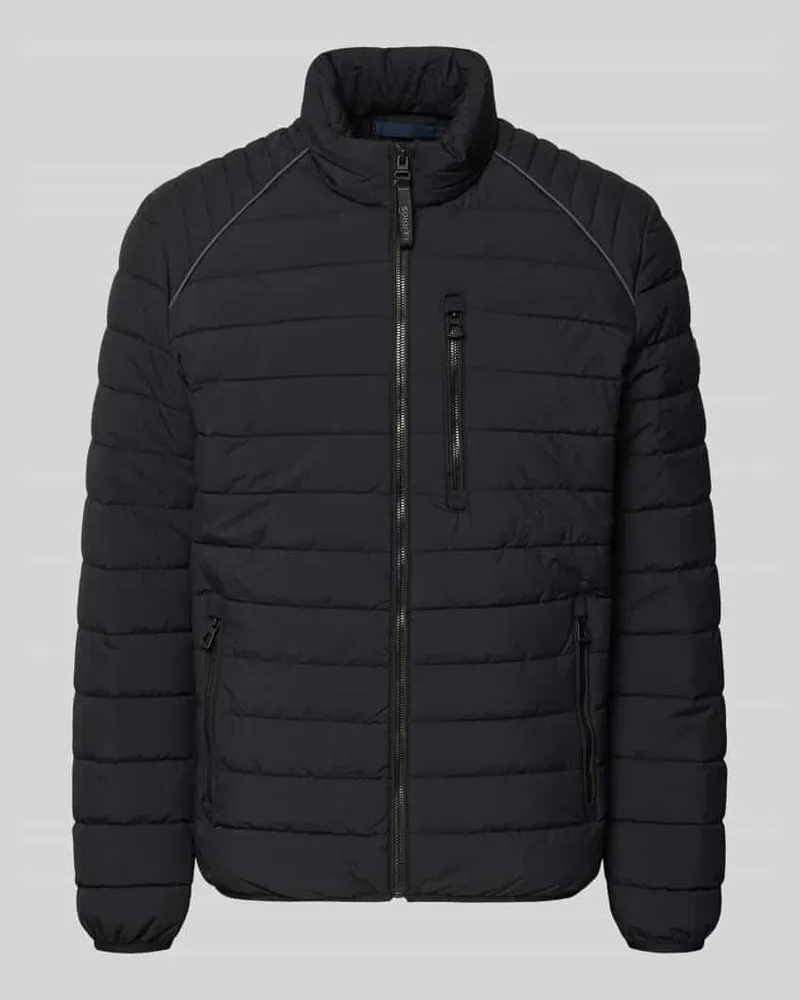 Lerros Steppjacke mit Stehkragen und Reißverschlusstaschen Black