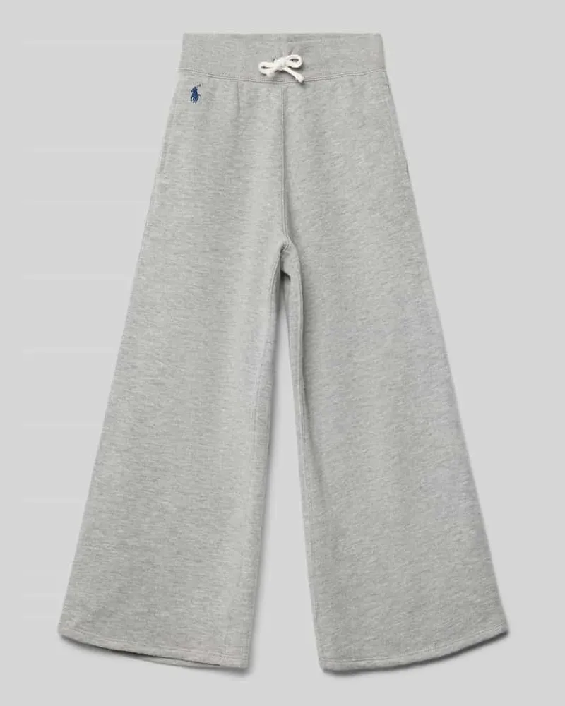 Ralph Lauren Wide Leg Sweatpants mit Logo-Stitching Mittelgrau