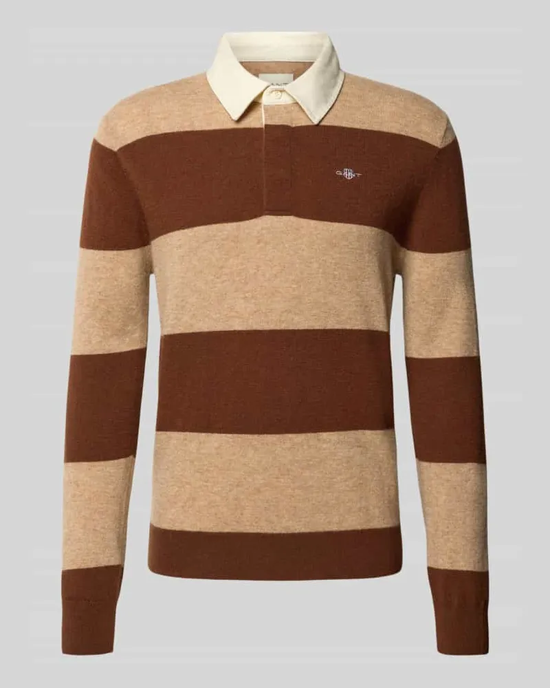 Gant Strickpullover mit Label-Stitching Sand