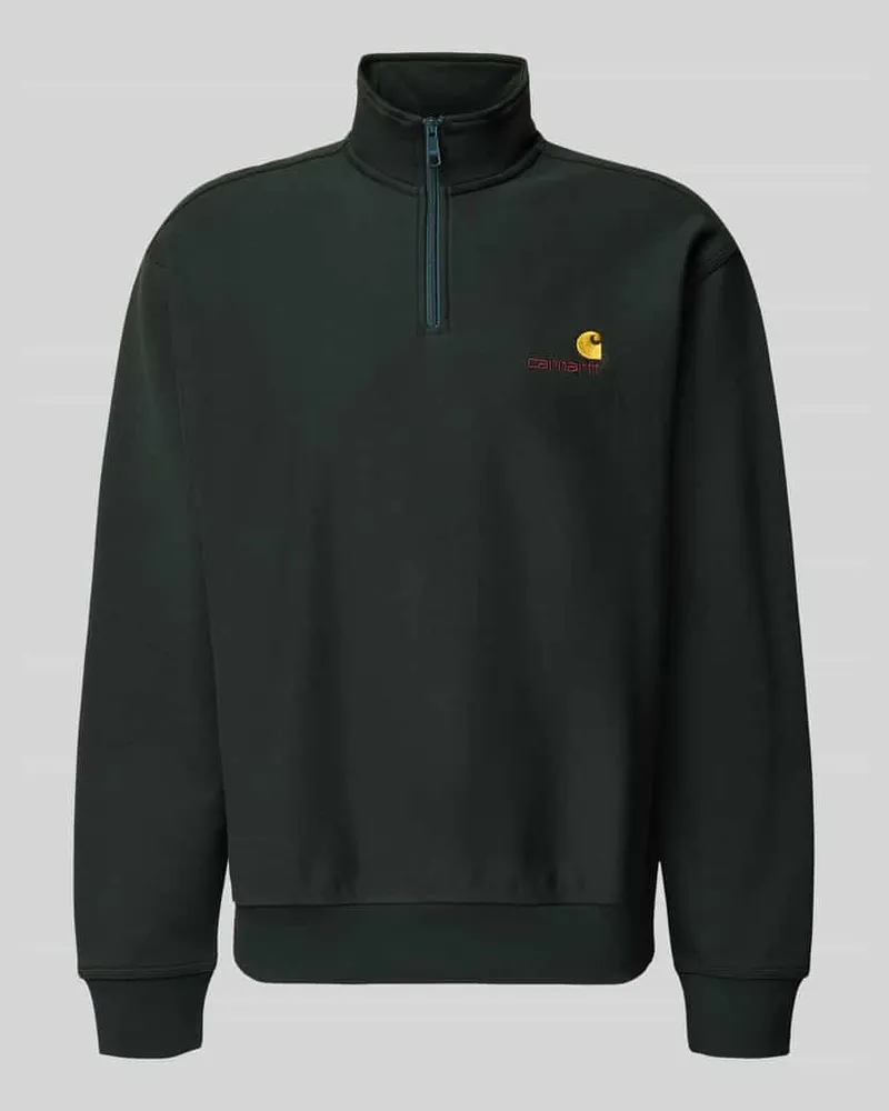 Carhartt WIP Relaxed Fit Sweatshirt aus elastischem Material-Mix Dunkelgruen