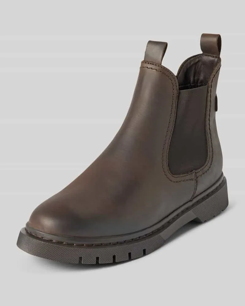 Tamaris Chelseas aus echtem Rindsleder Dunkelbraun