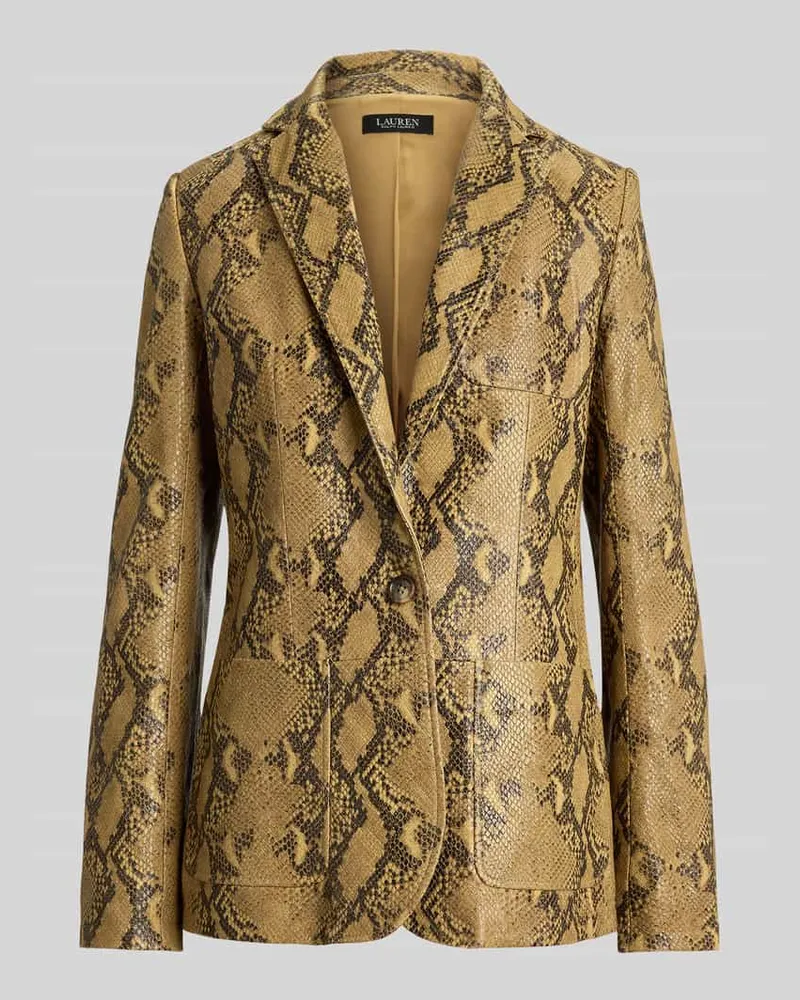 Ralph Lauren Regular Fit Lederjacke aus echtem Lammleder Camel