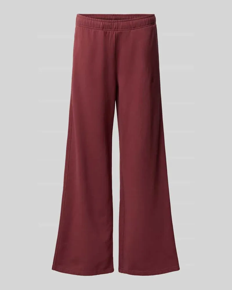 Anine Bing Regular Fit Sweathose mit Seitenschlitz Rot