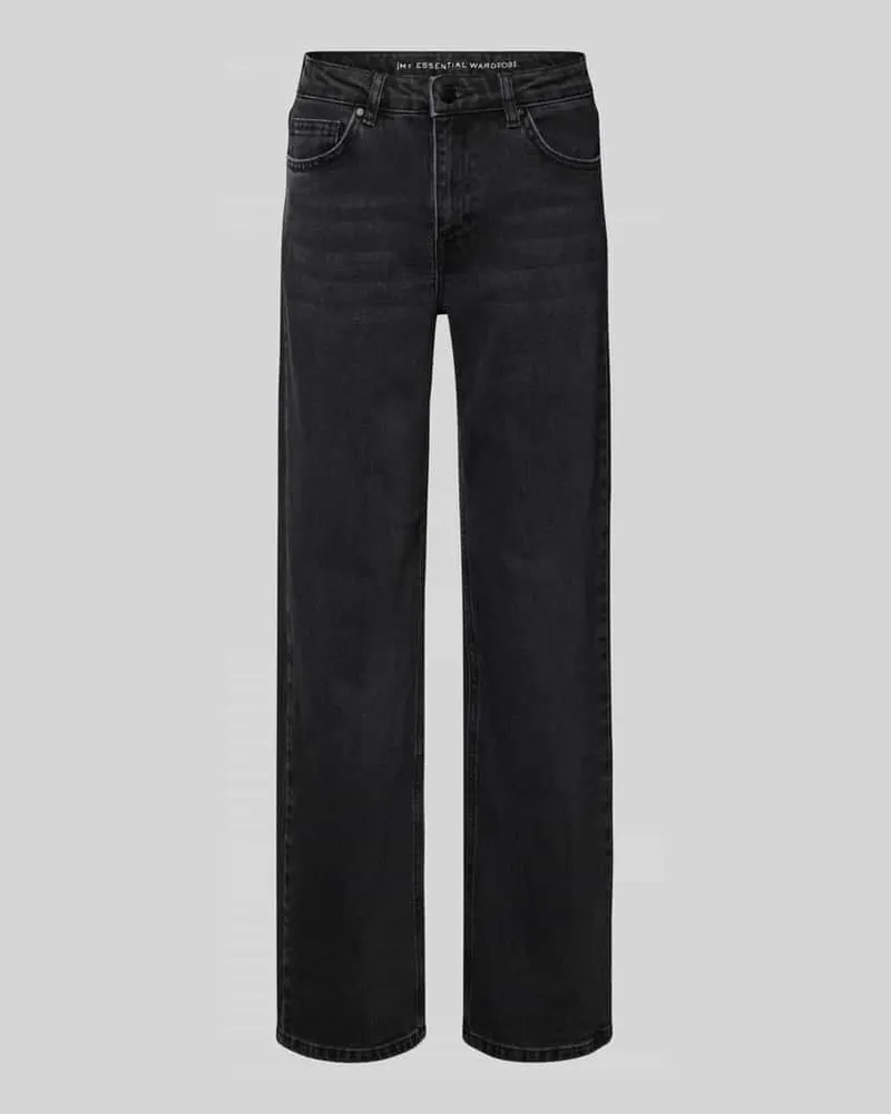 My Essential Wardrobe Straight Fit Jeans mit Eingrifftaschen Anthrazit