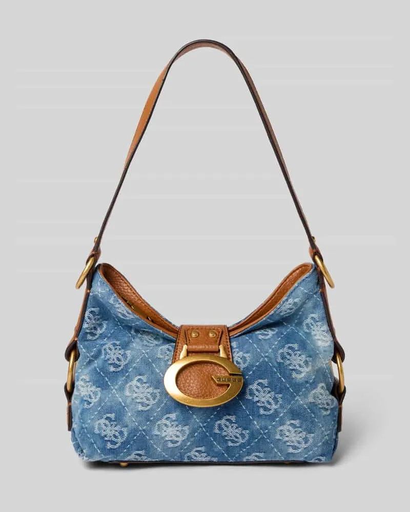 Guess Shoulder Bag mit Viskose-Anteil Modell 'CAMDEN Jeansblau