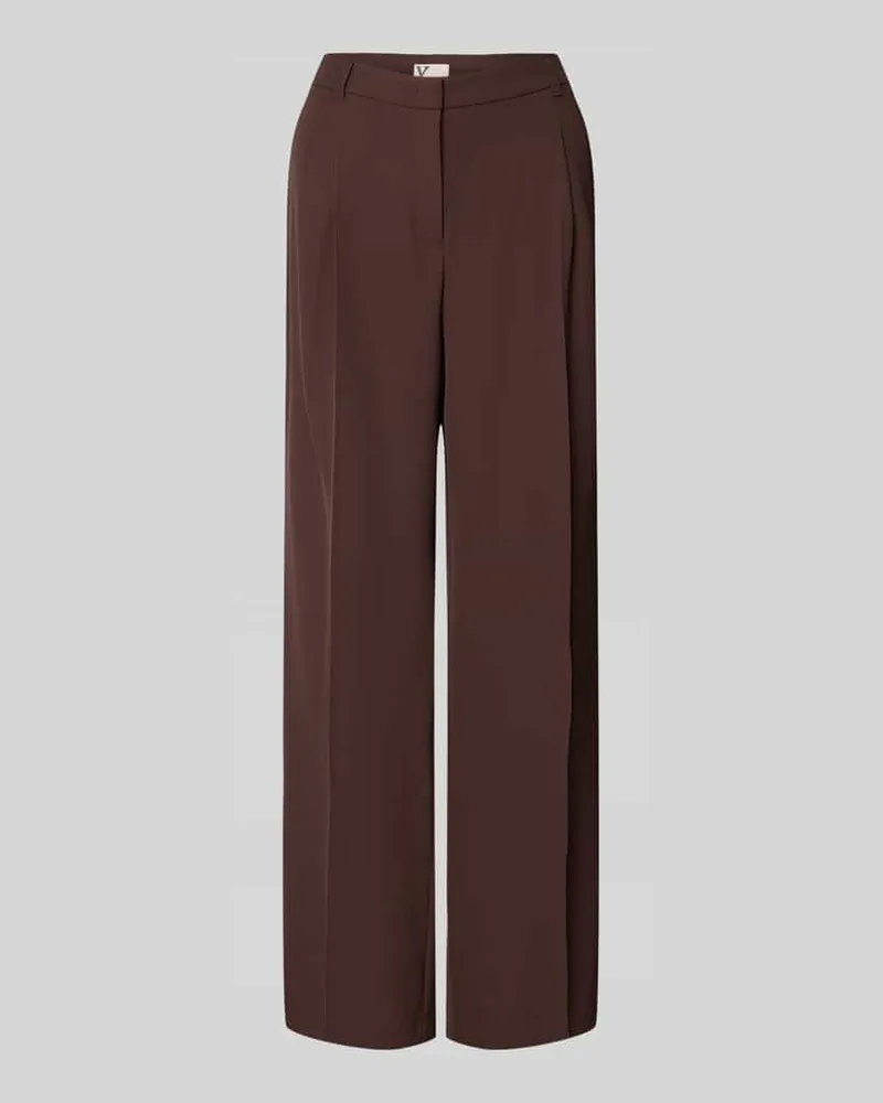 Vera Mont Wide Leg Hose mit Bügelfalten Dunkelbraun