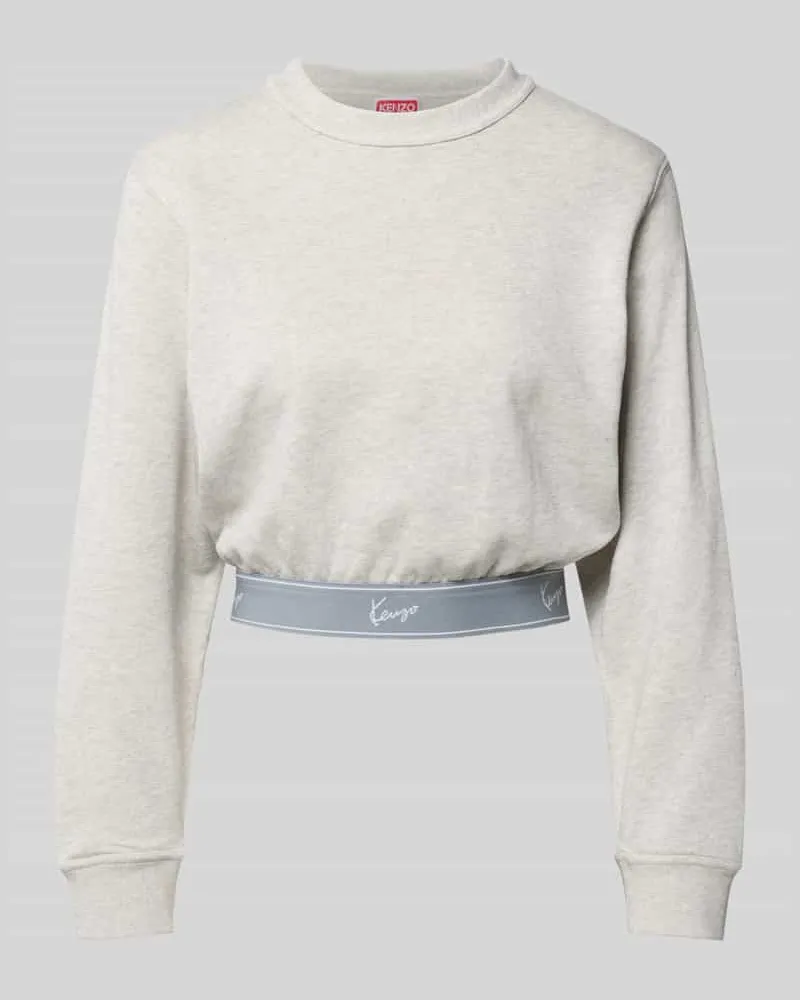 Kenzo Cropped Sweatshirt mit Logo-Stitching Weiss
