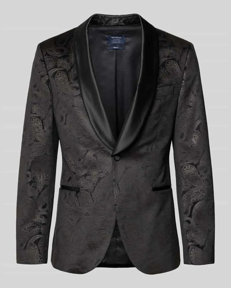 McNeal Paisley Sakko aus Samt Black