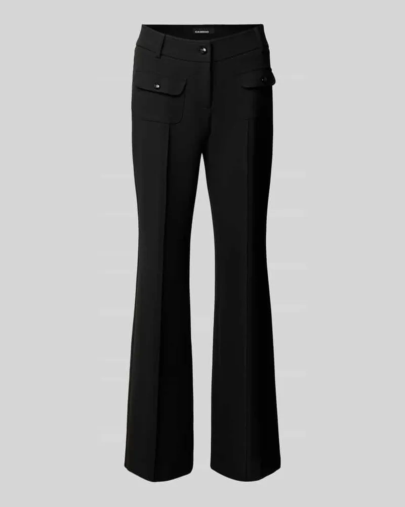 Cambio High Waist Hose mit Pattentaschen Black