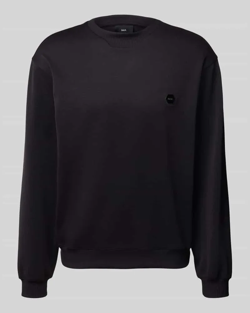 BALR. Sweatshirt mit Rundhalsausschnitt und Label-Detail Black