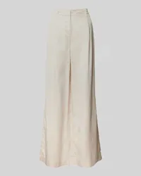 COMMA Wide Leg Stoffhose mit Bundfalten Sand