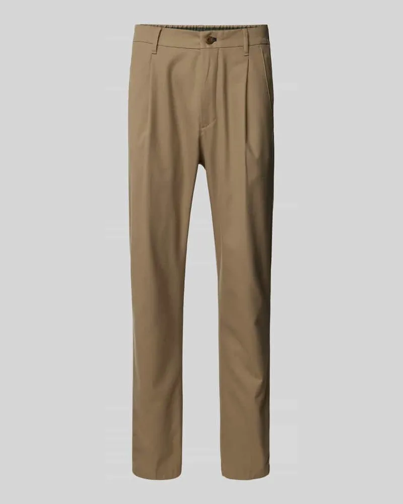 JOOP! Stoffhose mit Bundfalten Beige