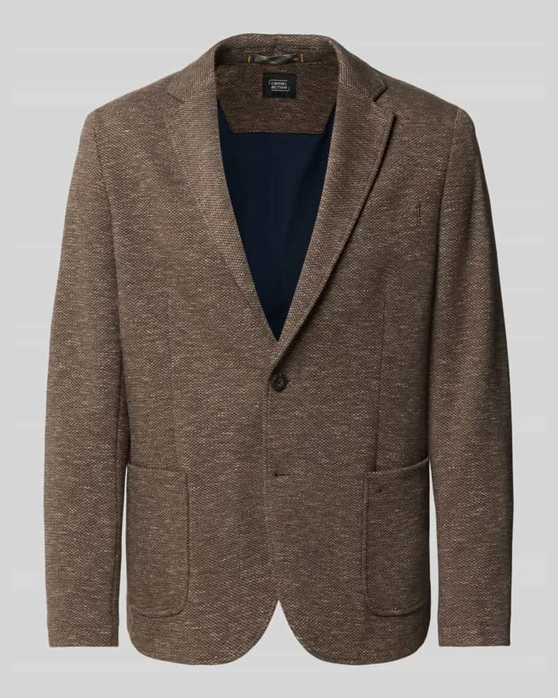 Camel Active Regular Fit 2-Knopf-Sakko mit Reverskragen Beige