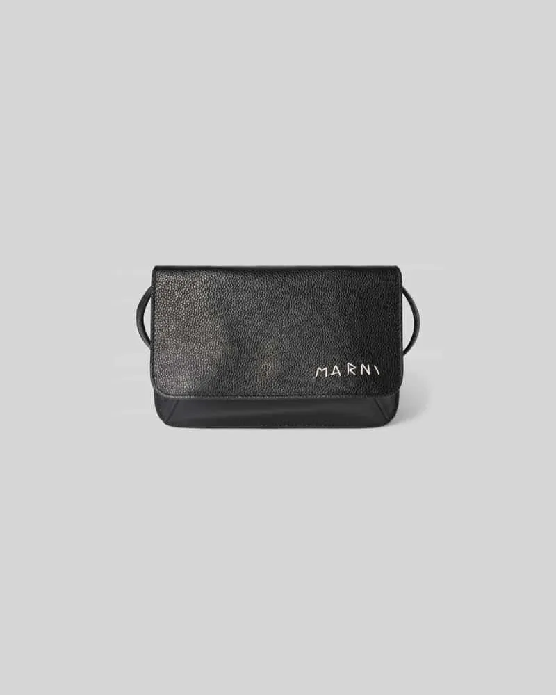 Marni Kulturbeutel mit Label-Print Black