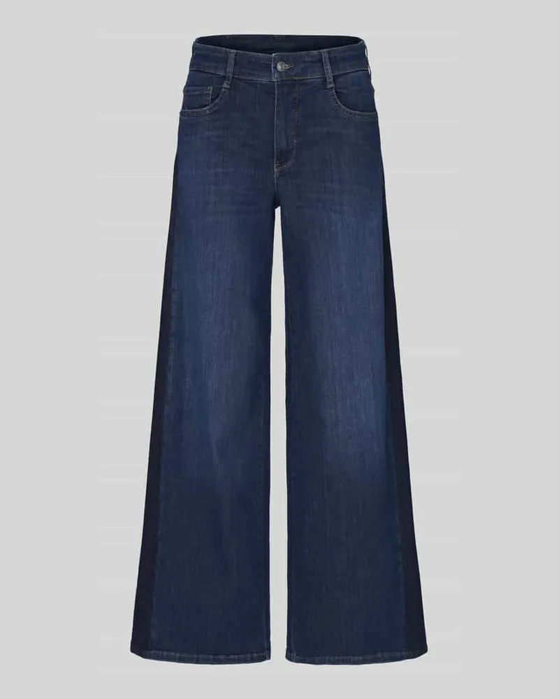 MAC Jeans Wide Leg Jeans aus Modal-Mix Dunkelblau