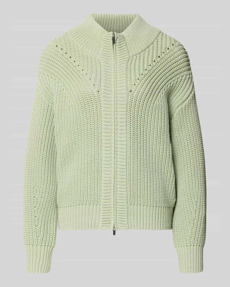 Fynch-Hatton Regular Fit Cardigan in Strick-Optik mit Lochmuster Schilf
