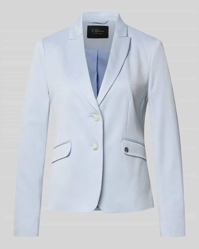 S.Oliver Regular Fit Blazer aus Viskose-Mix Bleu