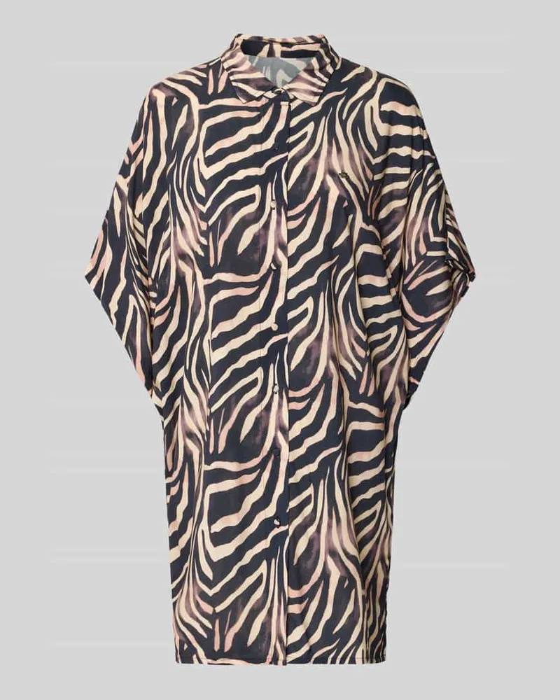 HUGO BOSS Oversized Tunika aus reiner Viskose Modell 'FANCY Black