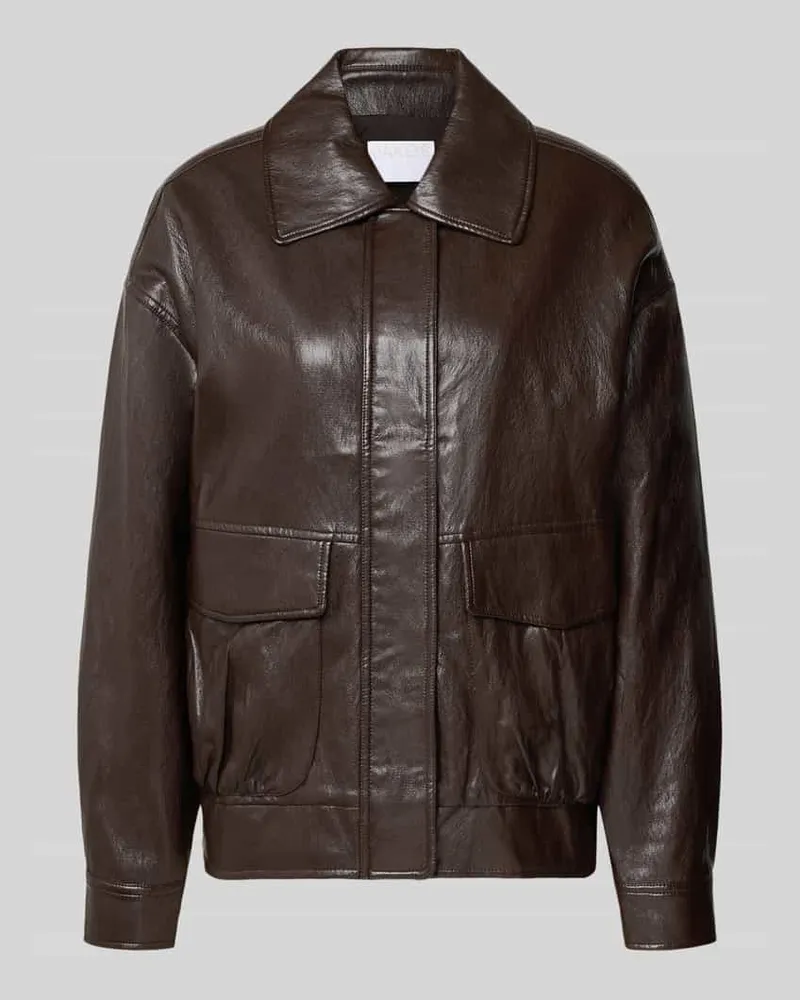 JAKE*S Bomberjacke mit Pattentaschen Schoko