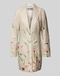 White Label Blazer mit floralen Stitchings Sand