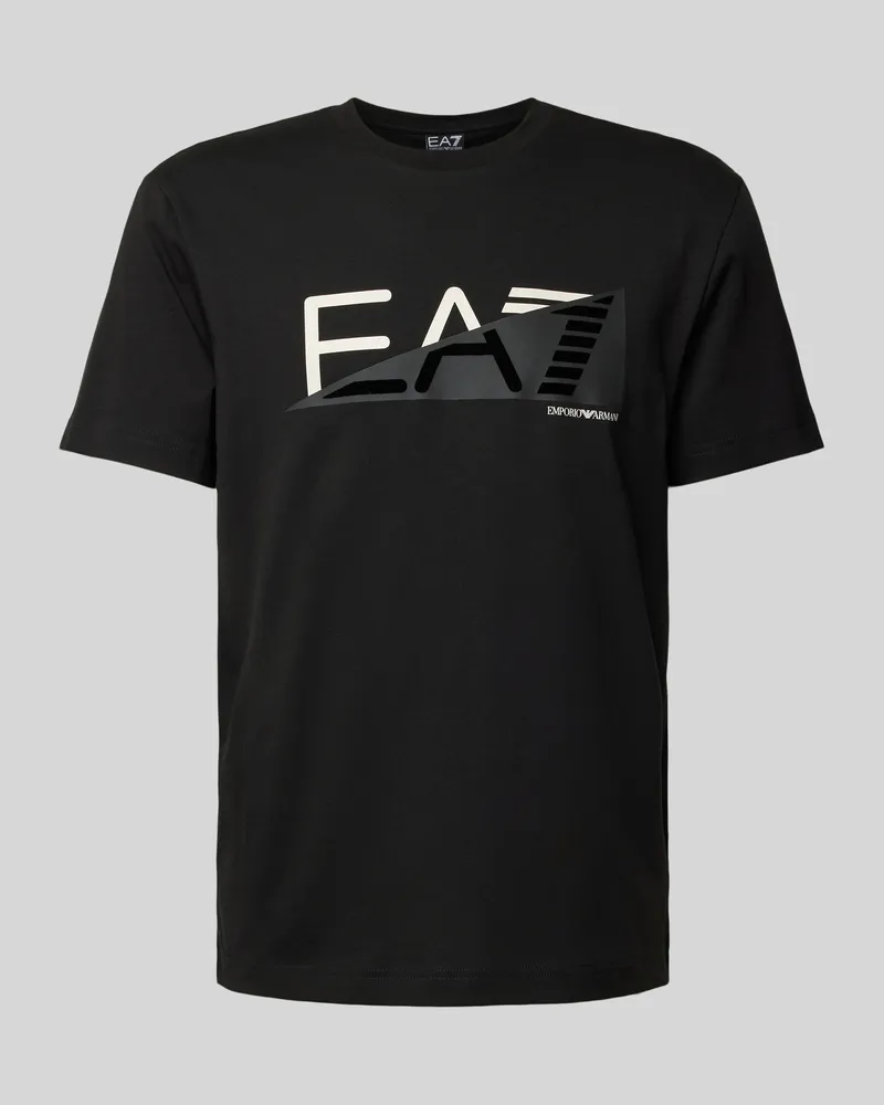 EA7 T-Shirt mit Label-Print Black