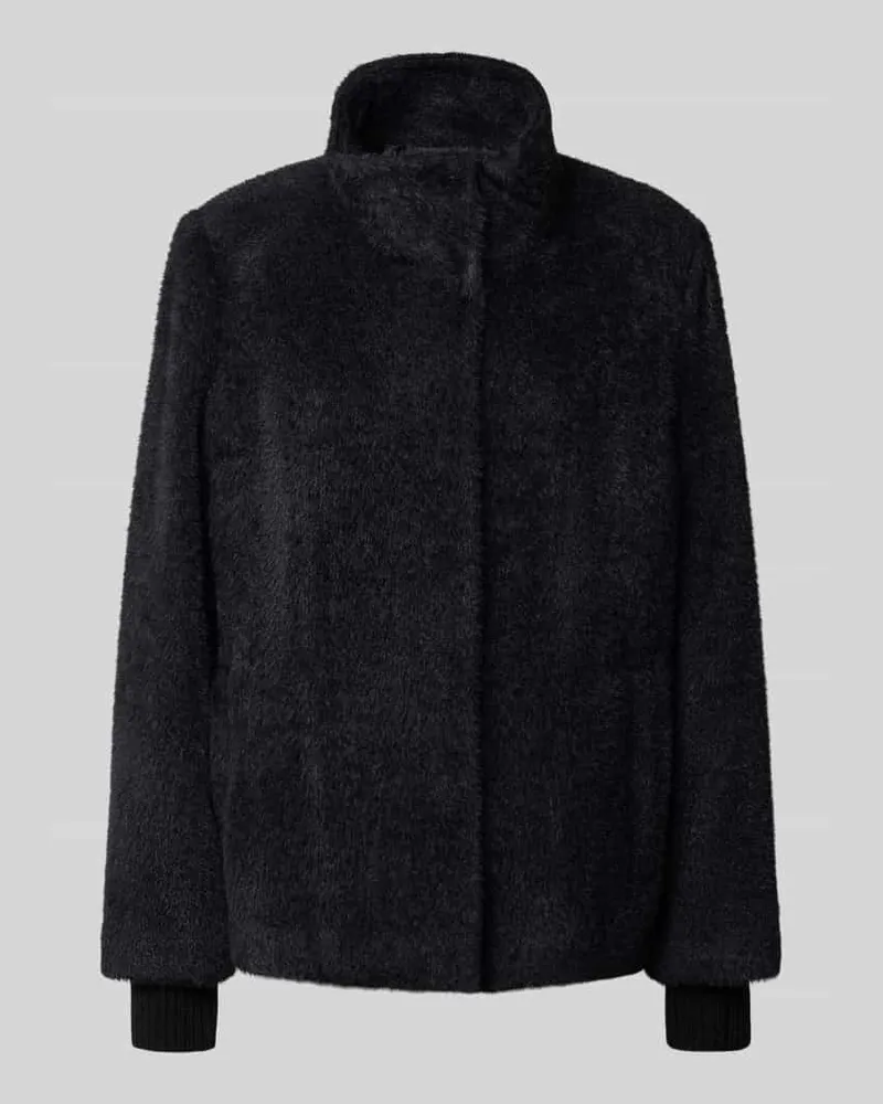 COMMA Jacke mit Kunstfell Black