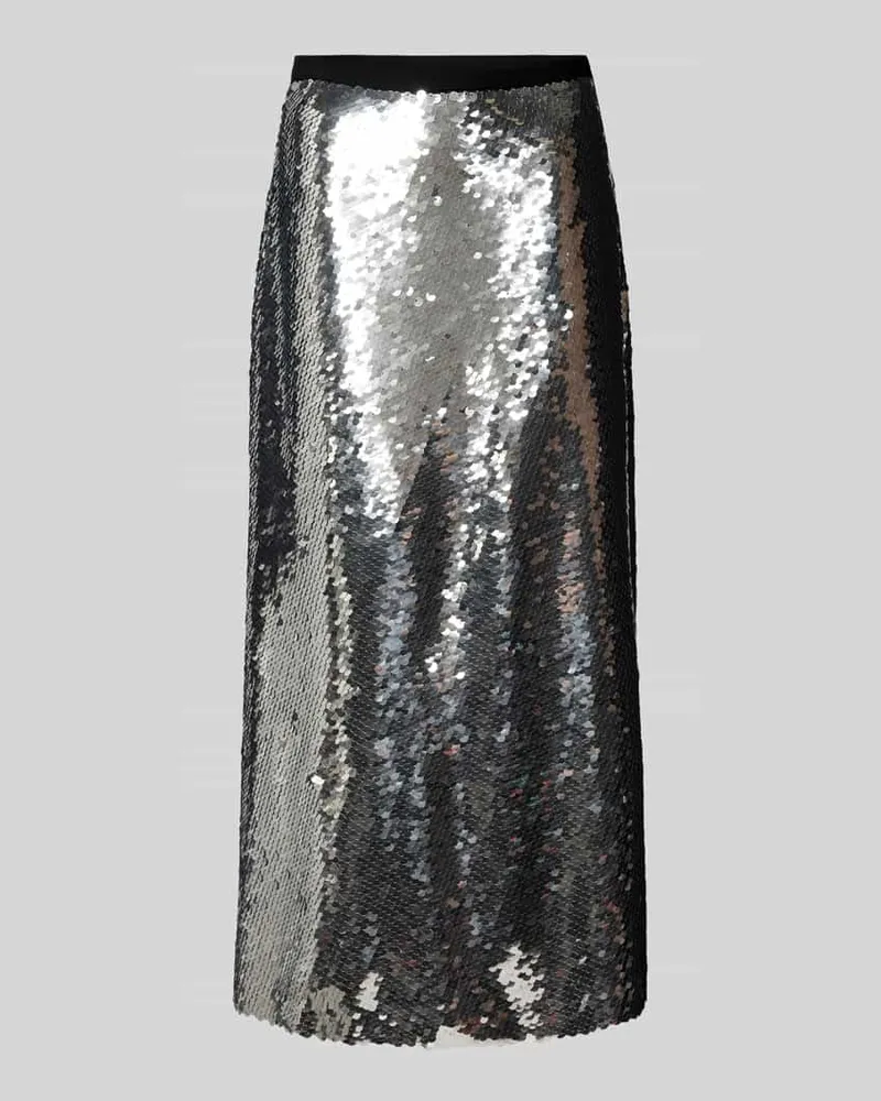 Marc Cain Maxirock mit Paillettenbesatz Silber
