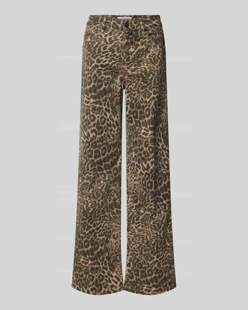 Gang Stoffhose mit 5-Pocket-Design Modell 'Carlotta Hellbraun