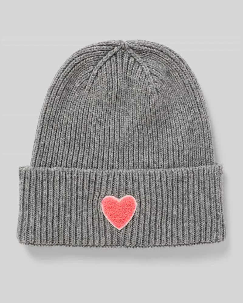 UNIO Mütze aus Schurwoll-Mix mit Viskose- und Kaschmir-Anteil Hellgrau