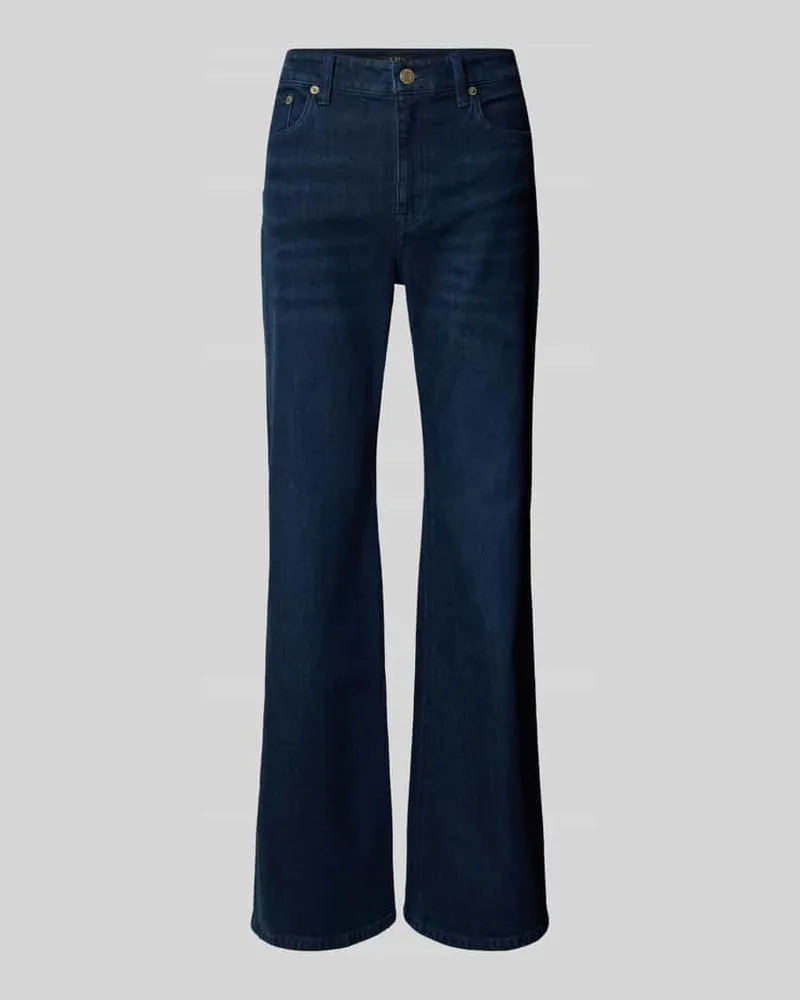 Ralph Lauren Flared Cut Jeans mit Eingrifftaschen Dunkelblau