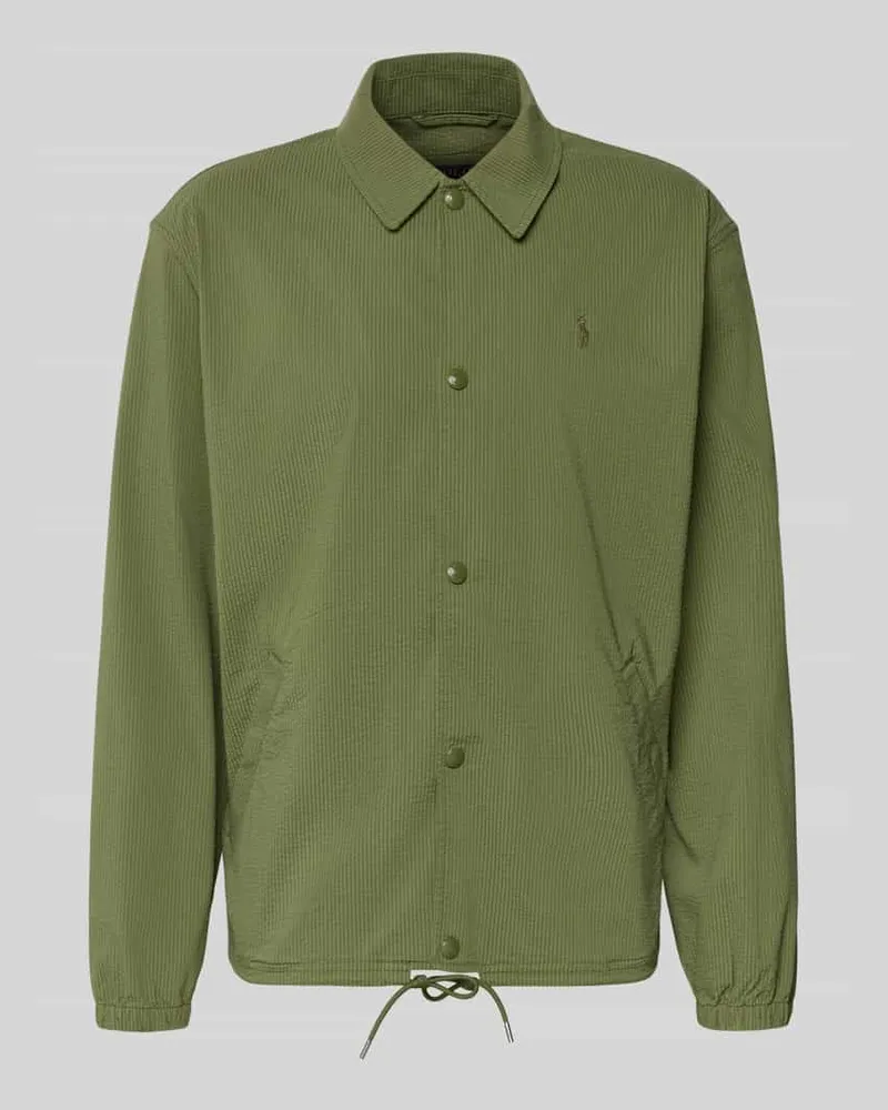 Ralph Lauren Regular Fit Blouson aus Baumwoll-Mix Modell 'SEERSUCKER Oliv