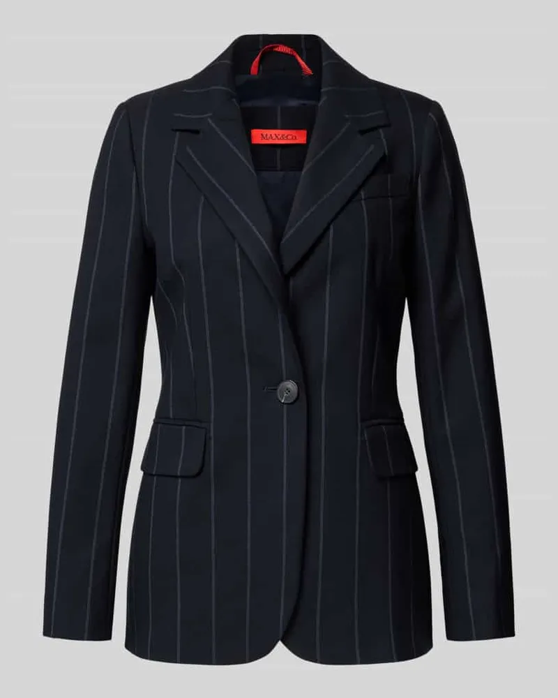 MAX&Co. Regular Fit Blazer mit Viskose-Anteil Modell 'VELINA Marine