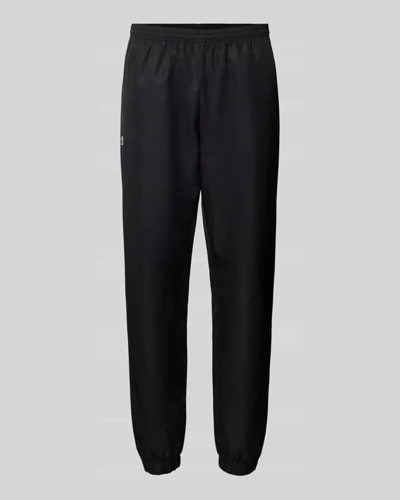 Lacoste Relaxed Fit Trainingshose mit Label-Badge Black