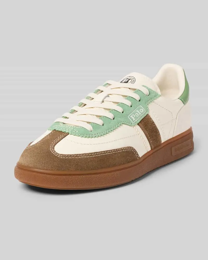Ralph Lauren Low Top Sneaker aus echtem Rindsleder Gruen