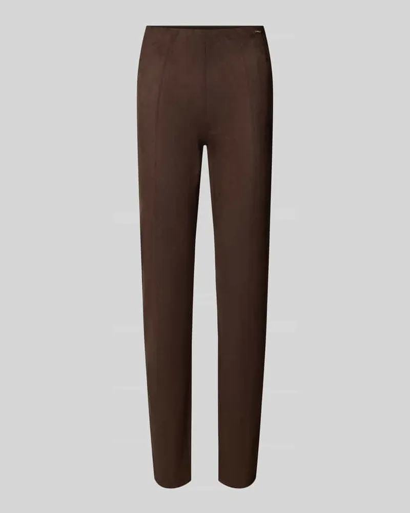 Guess Slim Fit Leggings in Leder-Optik Modell 'MAYA Dunkelbraun