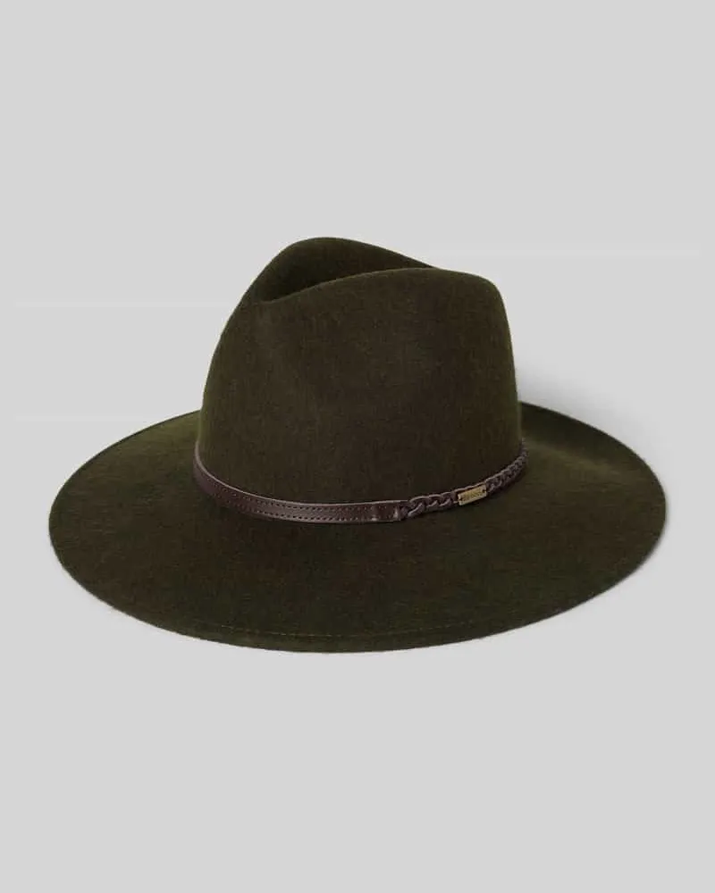 Barbour Fedora aus reinem Wollfilz Oliv