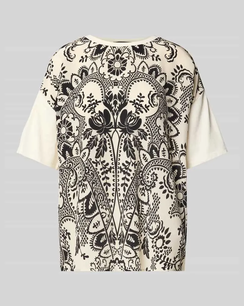 Max Mara T-Shirt mit überschnittenen Schultern Modell 'PAMPAS Weiss