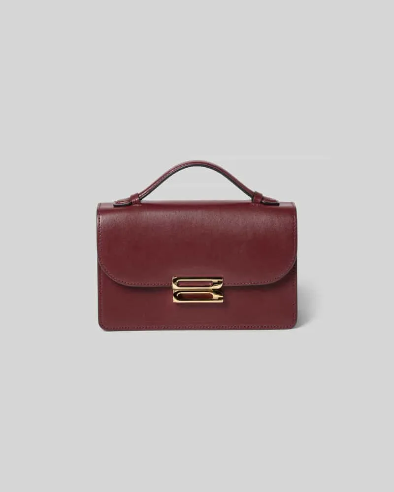 Victoria Beckham Clutch aus Leder Bordeaux