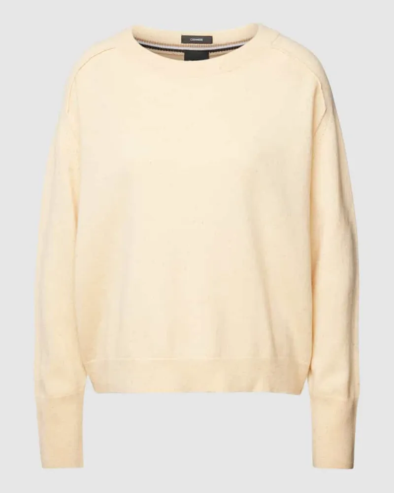 HUGO BOSS Strickpullover aus reinem Kaschmir t Modell 'Faranza Hellgelb