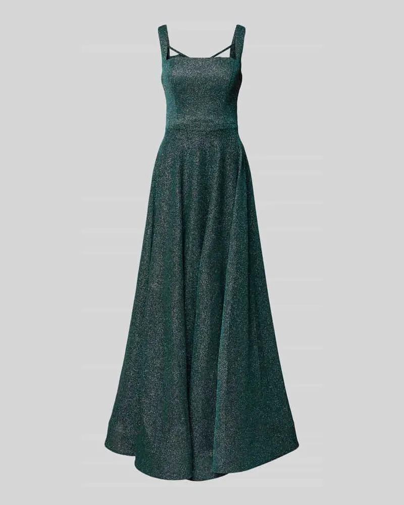 Mascara Abendkleid mit Karree-Ausschnitt Dunkelgruen